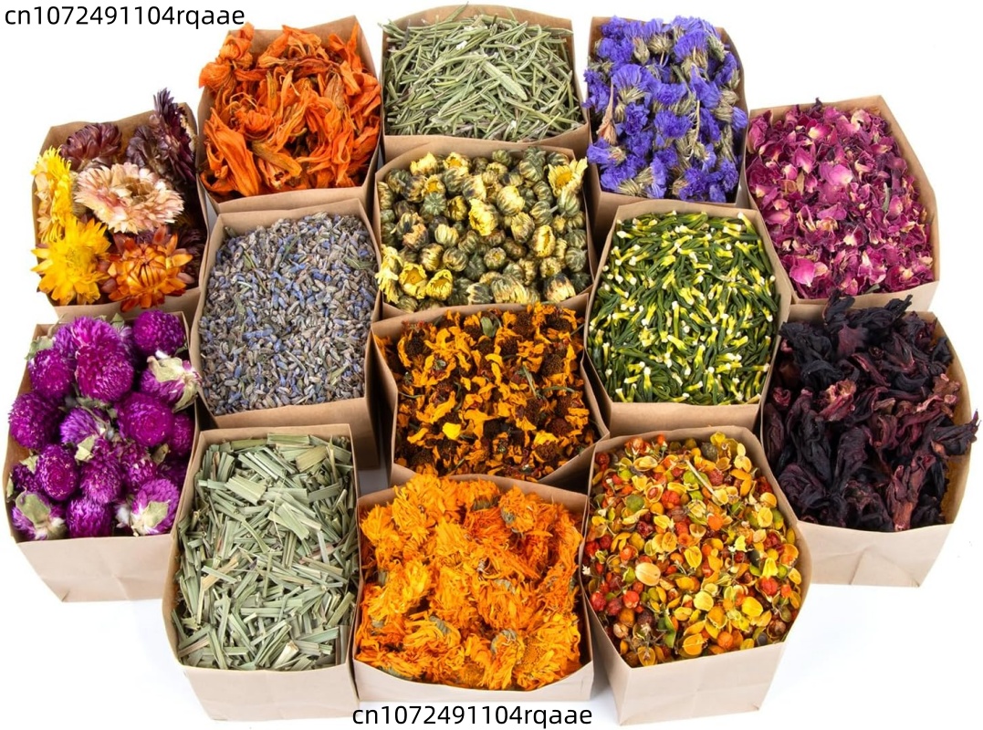Candle Making Bath - Paquete de Flores Secas Naturales Premium