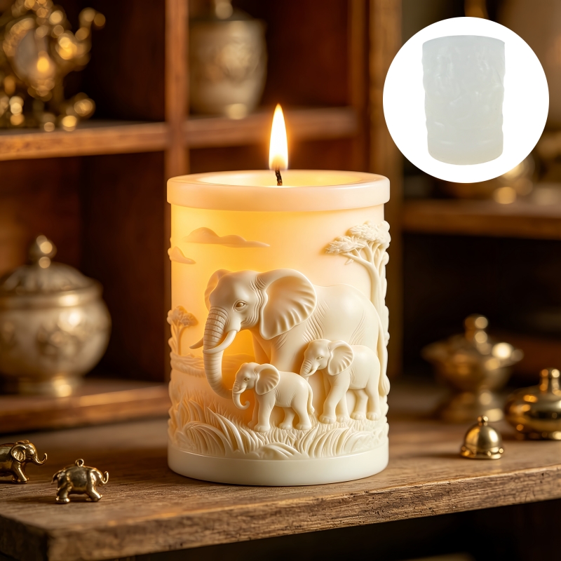 Candle Making Kit For Kids - Molde de silicona cilíndrico para velas
