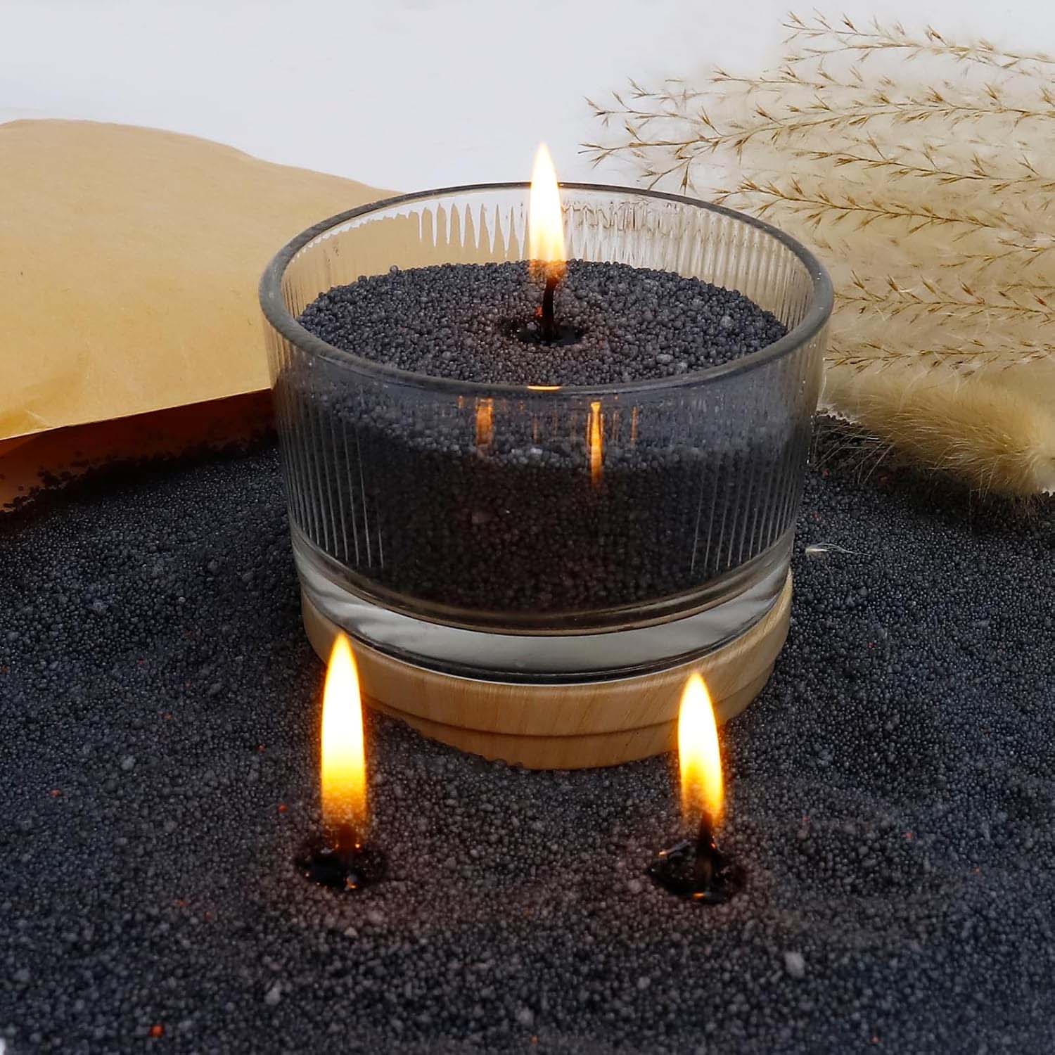 Candle Making Wax - Arena Negra para Velas con Mecha,