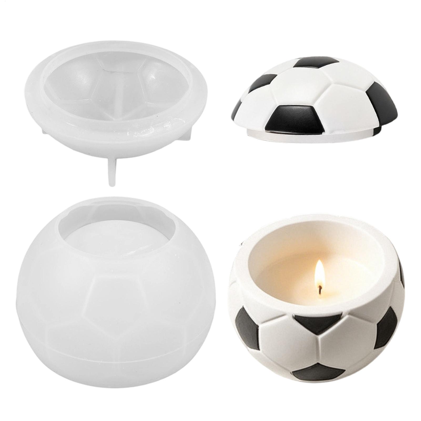 Candle Making Jars - Molde de silicona para fútbol, ​​molde