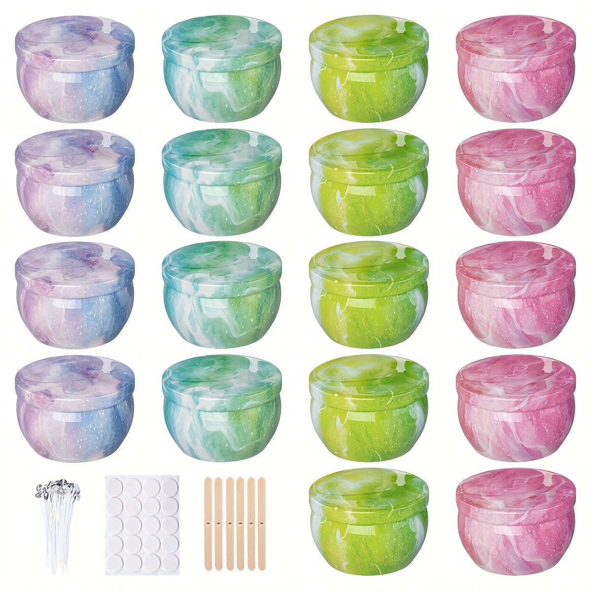 Frascos de metal vacíos con di - Candle Making Jars reseña y precio