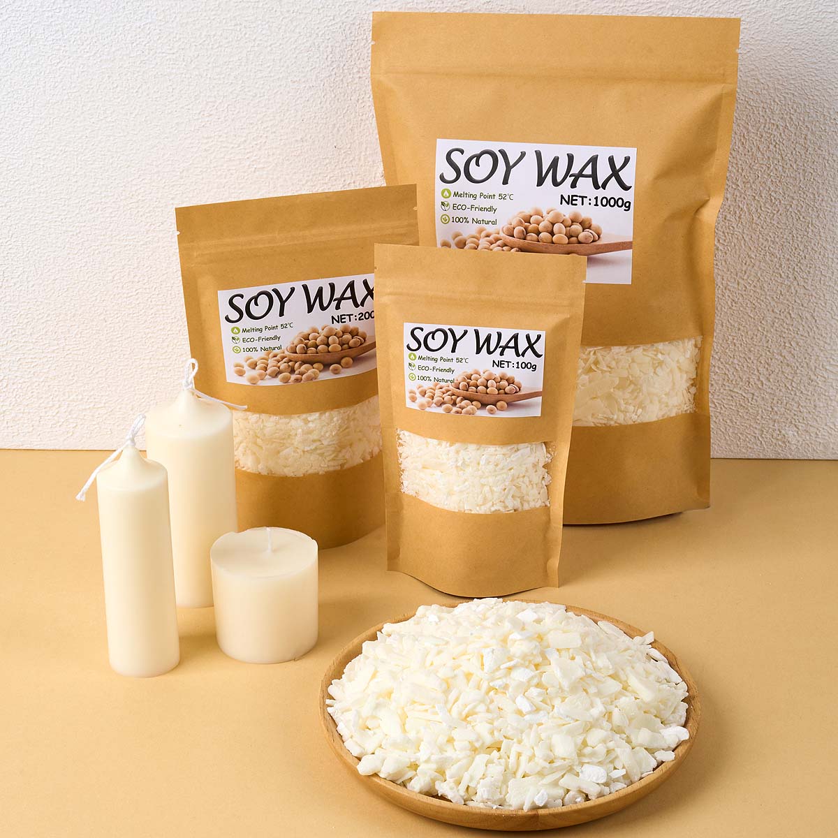 Cera de soja blanca pura de 1  - Candle Making Wax reseña y precio