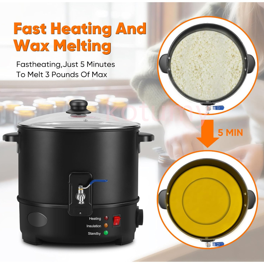 Vela de fusión eléctrica con e - Candle Making Wax reseña y precio