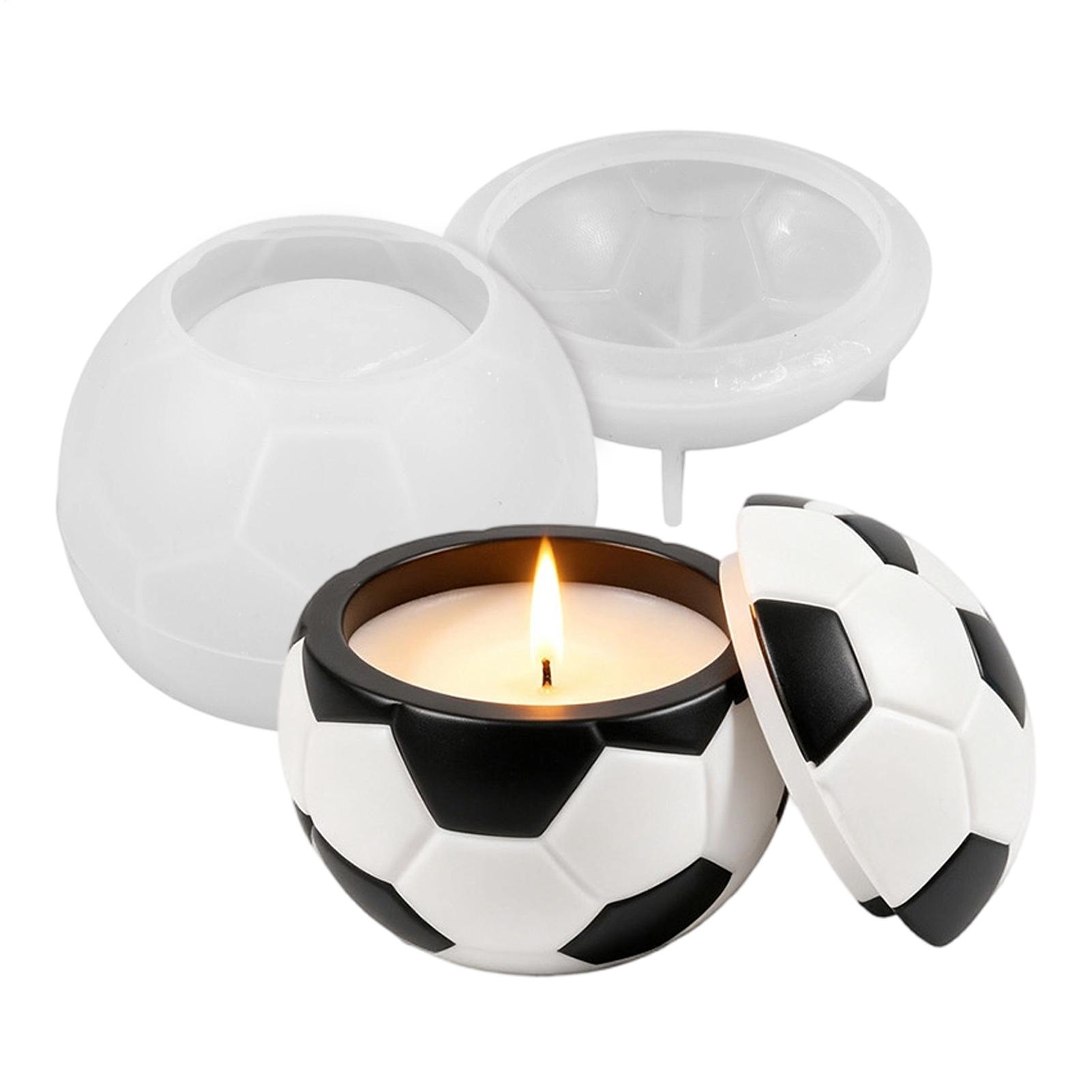 Molde de silicona para fútbol, - Candle Making Jars reseña y precio